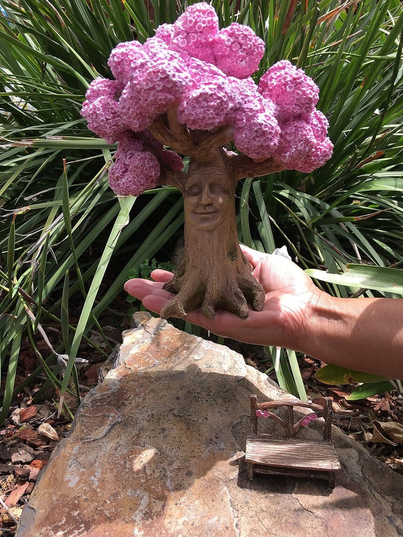 GlitZGlam Ethan's Magical Tree with Matching Bench for Enchanted Garden (9 Inch Tall) - Fairy Garden Accessory - Image 3